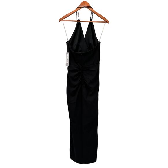 JS COLLECTIONS NWT Black Halter Full Length Gown Dress // 6 - Picture 10 of 13